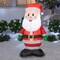 4' Gemmy Airblown Inflatable Christmas Santa Wearing Green Mittens 36789